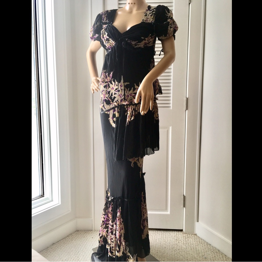 Stunning Emanuel Ungaro Paris- Couture Silk Gown